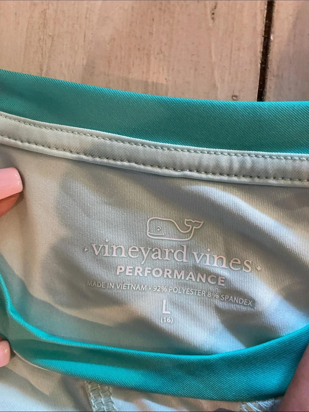 Vineyard Vines Aqua & Teal Performance Rash Guard